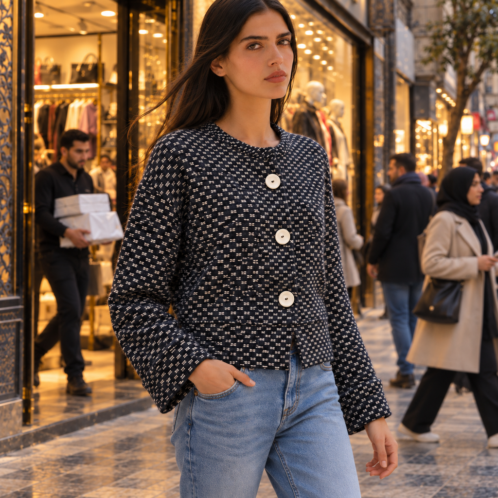 Mohair Triquot Cardigan.