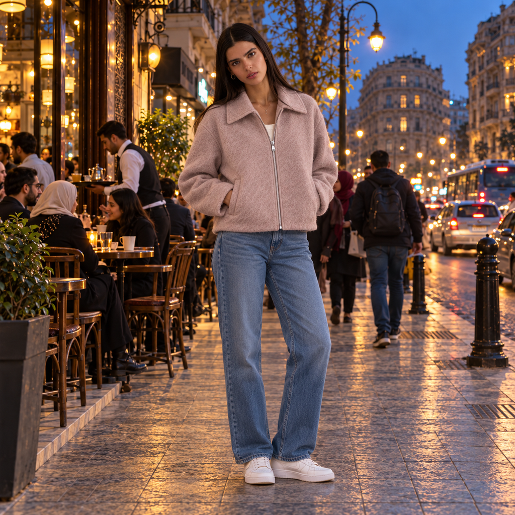 Mohair Zip Jacket.