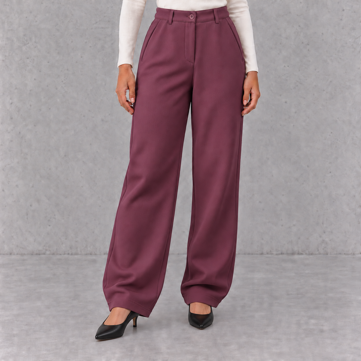 Tailored Wide-Leg Trousers.