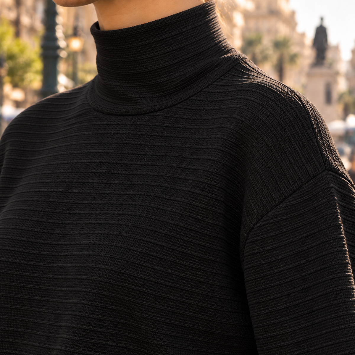 The Ribbed Turtleneck.