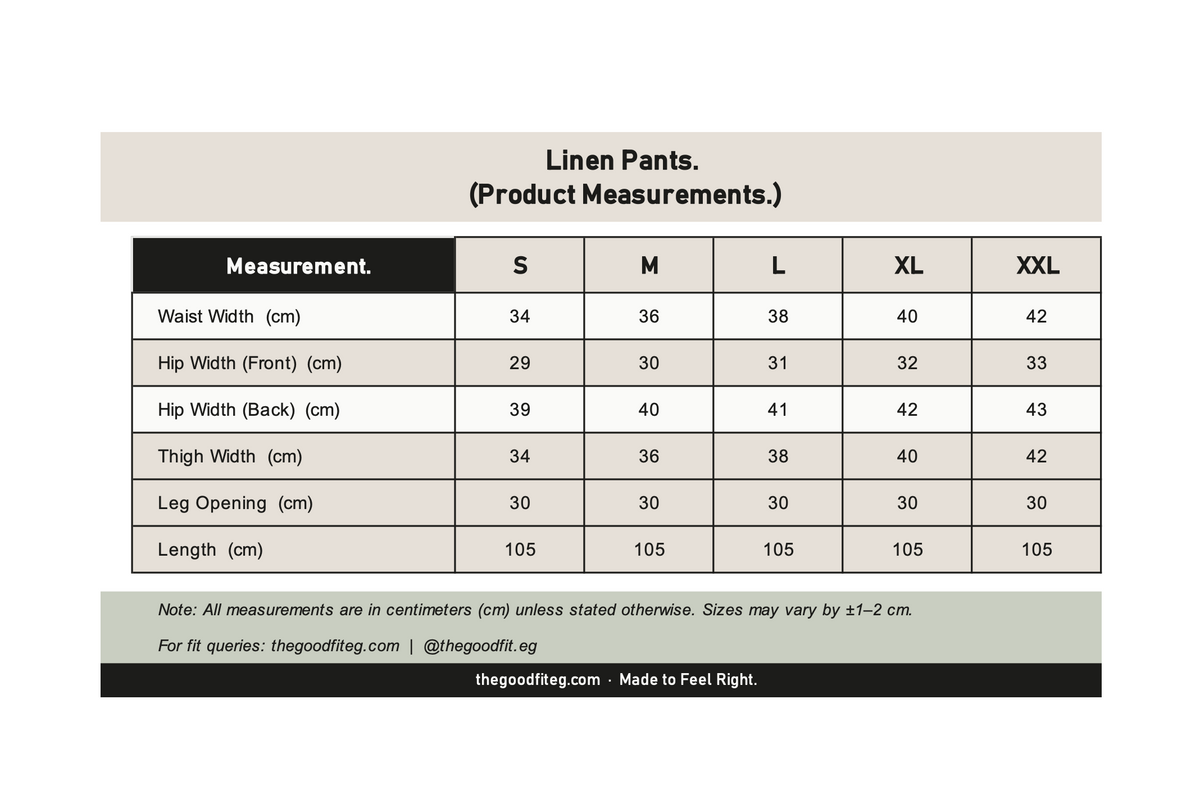 The Pinstripe Set. size chart