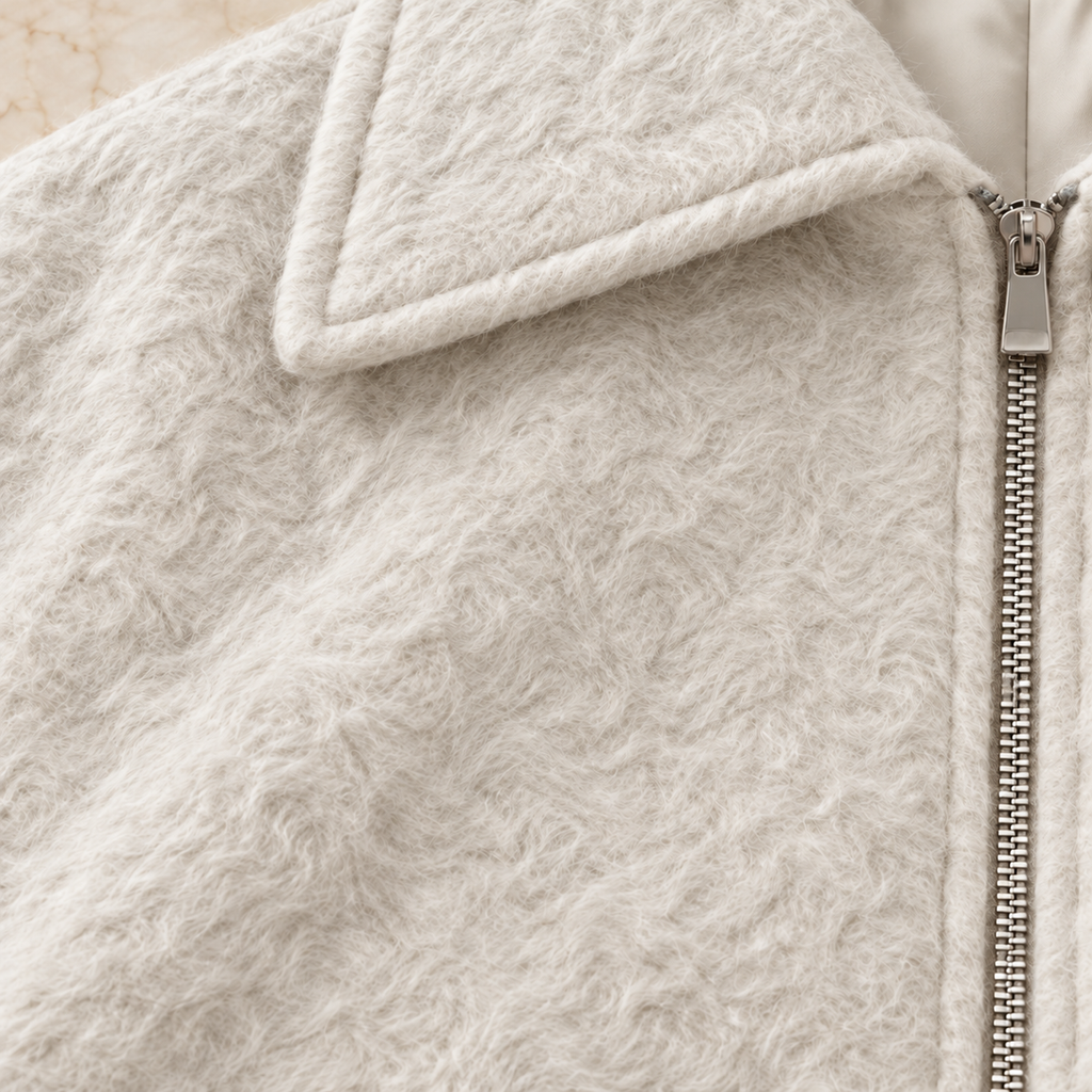 Mohair Zip Jacket.