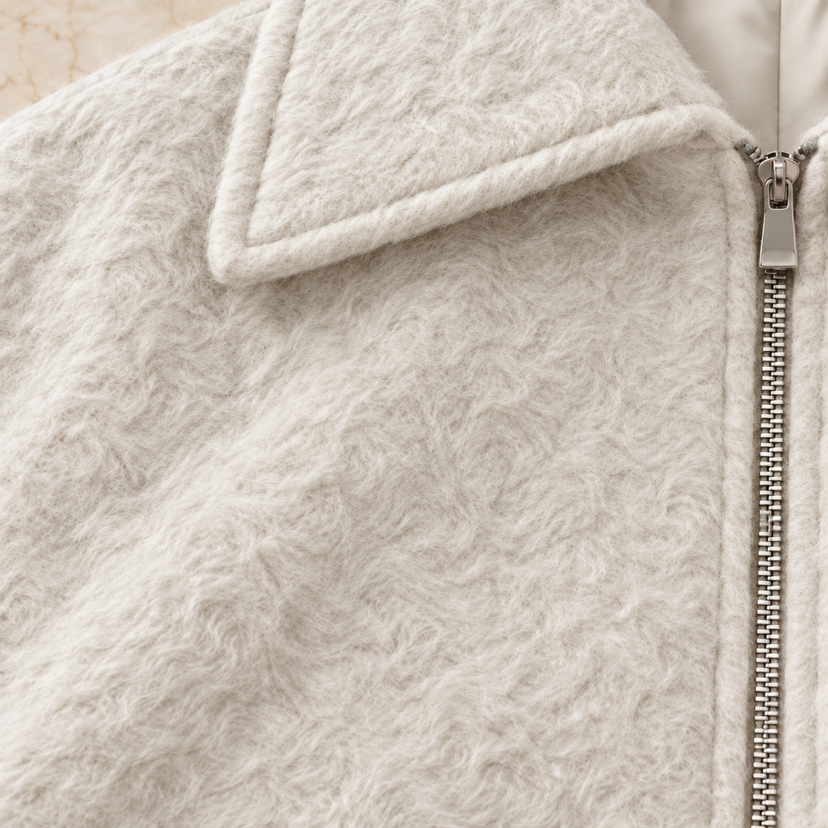 Mohair Zip Jacket.