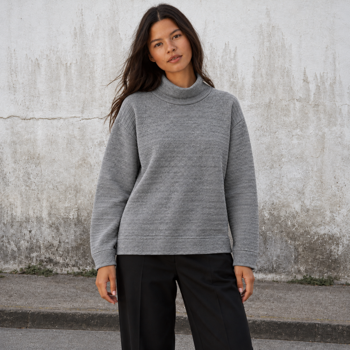 The Ribbed Turtleneck.