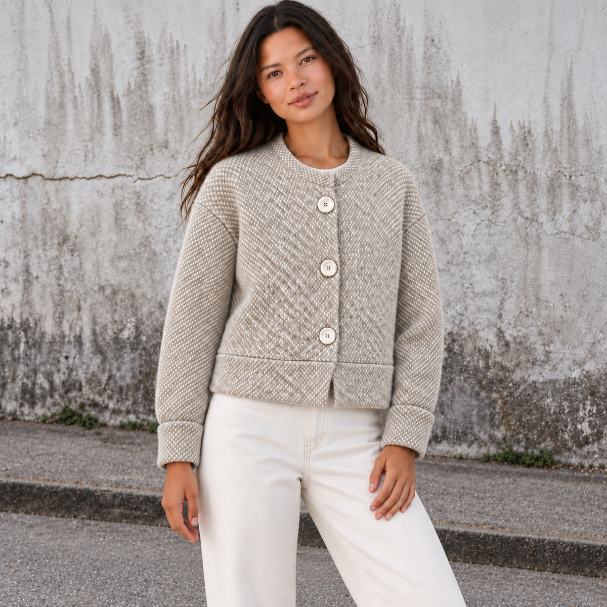 Mohair Triquot Cardigan.