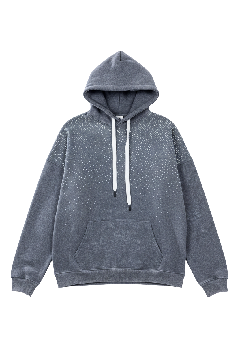 Stonewashed Hoodie with a Twist.